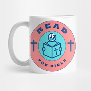 Read the Bible cartoon character Mug